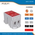 SEP AKN Compact klem, 2 voudig, 35-150mm2, CU/AL, rood