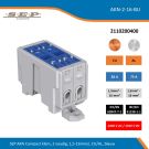 SEP AKN Compact klem, 2 voudig, 1,5-16mm2, CU/AL, blauw
