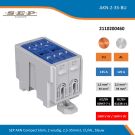 SEP AKN Compact klem, 2 voudig, 2,5-35mm2, CU/AL, blauw