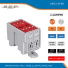 SEP AKN Compact klem, 2 voudig, 2,5-35mm2, CU/AL, rood