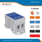 SEP AKN Compact klem, 2 voudig, 16-95mm2, CU/AL, blauw