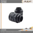 SEP M25x1,5 snelconnector flexibele buis zwart (mt.28,5)