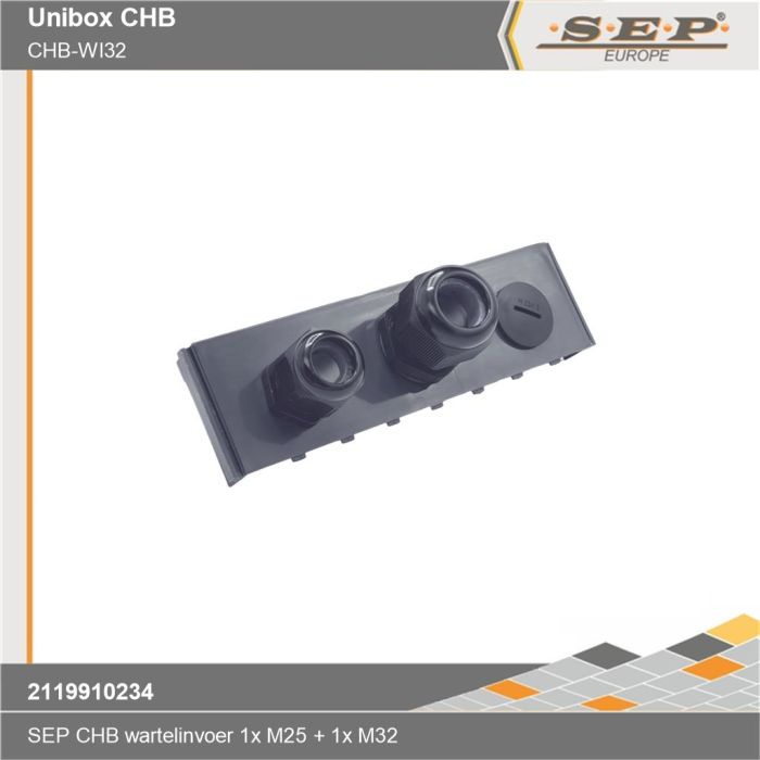 SEP CHB-W32A - inzetstuk wartel 1xM25 1xM32 - details