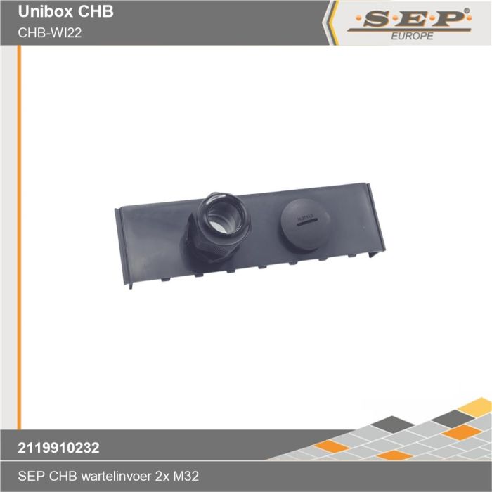 CHB-WI22 - inzetstuk wartel 1xM32 1x dicht - details