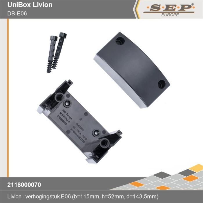 SEP Livion verhogingsdeel E06 – losse onderdelen – 6-modulen - technisch