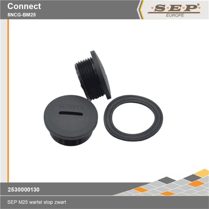 SEP Connect 8NCG-BM25 - wartel stop M25 - zwart RAL9005 - details