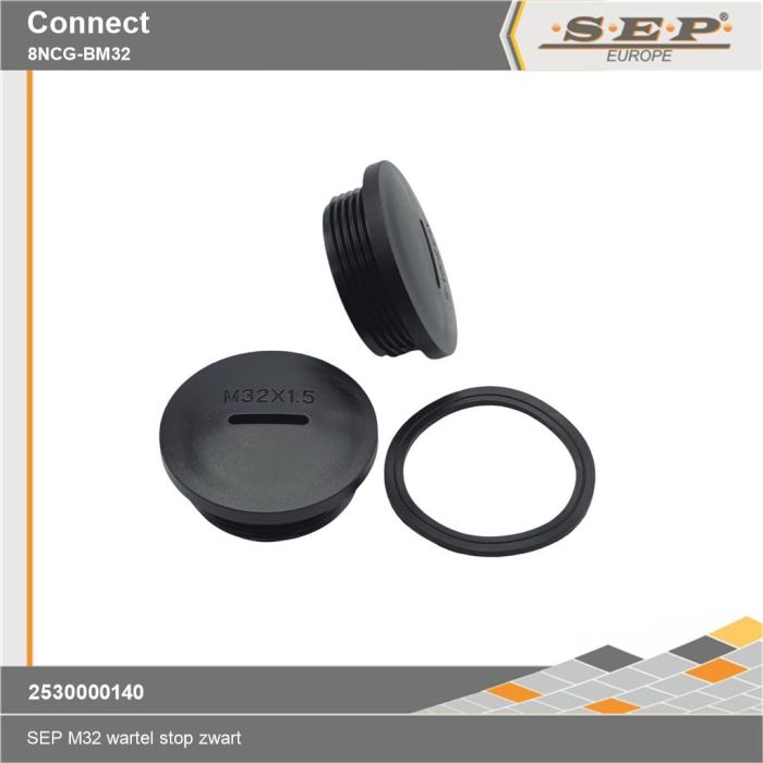 SEP Connect 8NCG-BM32 - wartel stop M32 - zwart RAL9005 - details