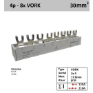 SEP 30F04008G06 Kam 4 fase, 30mm2, 8xFORK, M6, 17.8mm (125/210A)