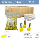 SEP Twin adereindhuls 6mm2 GEEL (100stk)
