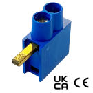 SEP DTH, blauw, dubbel 2x10mm hoog