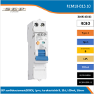 SEP RCM18 al.autom. 1p+n, B-kar, 13A, 100mA, 6kA (18mm)