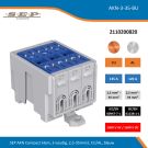 SEP AKN Compact klem, 3 voudig, 2,5-35mm2, CU/AL, blauw