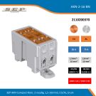 SEP AKN Compact klem, 2 voudig, 1,5-16mm2, CU/AL, bruin