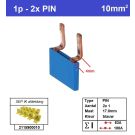 SEP P01002B10, Kam 1f  2x PIN, 17.8mm, blauw gebogen