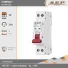 SEP HS18 Last.schak 2p 25Amp, rood, (18mm)
