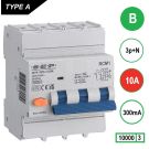 SEP RCM1 Aardlekautom. 3p+n, B10, 300mA, 10kA, Type A