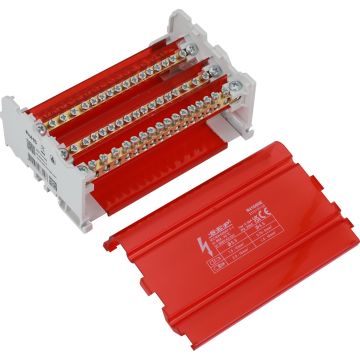 SEP R418/80E verdeelset 80A, 4p, 18x aansl, 500VAC/DC