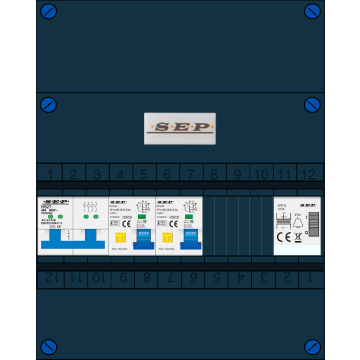 Schotman Elektro - SEP NOVA-M groepenkast 2 aardlekautomaten beltrafo