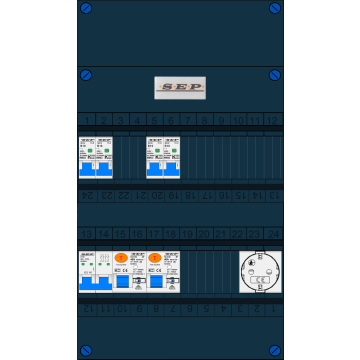 Schotman Elektro B.V. - SEP NOVA - 2x ALS 4p, 4x INS 1p+n, contactdoos