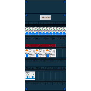 Schotman Elektro - SEP NOVA-B groepenkast type B 12 installatieautomaten