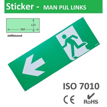 Schotman Elektro - SEP sticker TIEL Pictogram-C man pijl Links EZ