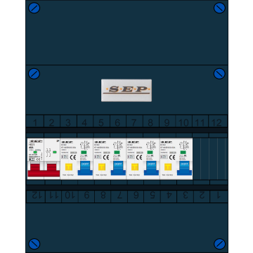 Schotman Elektro B.V. - SEP FS40A, 1xHoofdschakelaar, 4xAardlekautomaat, 1 Fase