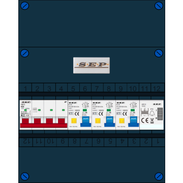 Schotman Elektro B.V. - SEP FS63A, 1xHoofdschakelaar, 3xAardlekautomaat, 1xBeltrafo, 3 Fase