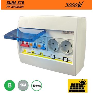 SEP PV verd. ST6 SUNA 3000W - ALA B16 100mA - 2xWCD