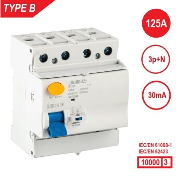 Schotman Elektro B.V. - SEP RCD1-4B-12503 - aardlekschakelaar 4p