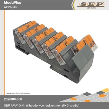 SEP APW-0465 ModuPlus DIN-rail adapter 6x5 lasklemhouder detail