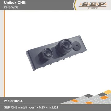 SEP CHB-W32A - inzetstuk wartel 1xM25 1xM32 - details