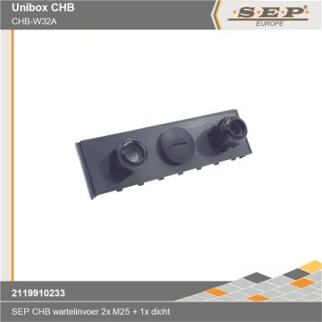 SEP CHB-W32A - inzetstuk wartel 2xM25 1x blind - details