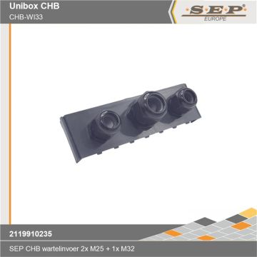 SEP CHB-WI33 - inzetstuk wartel 2xM25 1xM32 - details