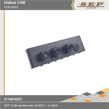 SEP CHB-WI43 - inzetstuk wartel 3xM20 1xblind - details