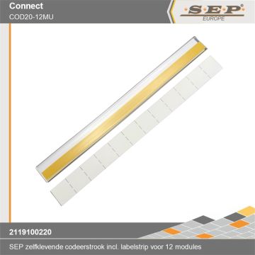 SEP Connect codeerstrook 12 modules labelstrip COD20-12MU 2119100220 elektrische codering verdeler
