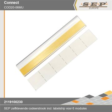 SEP Connect codeerstrook 6 modules labelstrip COD20-06MU 2119100230 elektrische codering verdeler