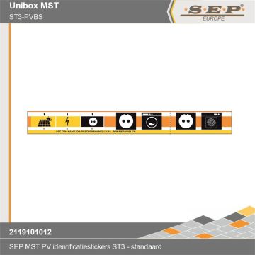 SEP UniBox MST PV identificatiestickers ST3 standaard detail met symbolen