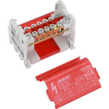 SEP R207/100E verdeelset 100A, 2p, 7x aansl, 500VAC/DC