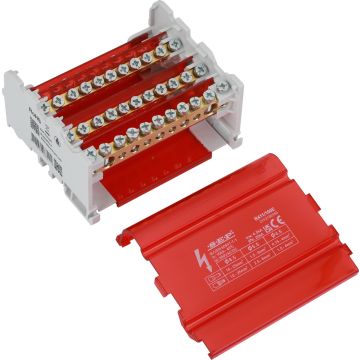 SEP R411/100E verdeelset 100A, 4p, 11x aansl, 500VAC/DC