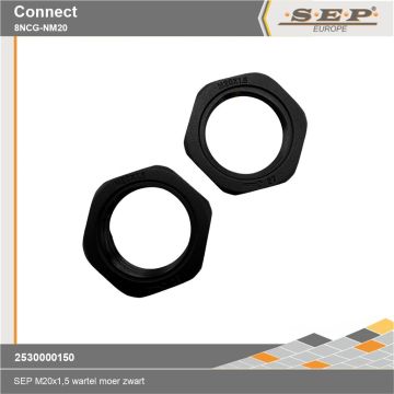 SEP Connect 8NCG-NM20 - wartel moer M20 - zwart RAL9005 - details