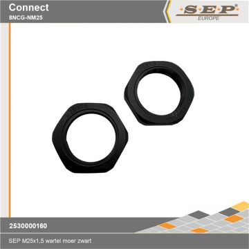 SEP Connect 8NCG-M25 - wartel moer M25 - zwart RAL9005 - details