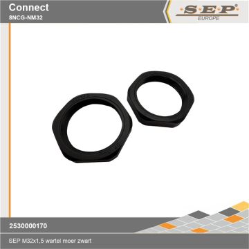 SEP Connect 8NCG-M32 - wartel moer - zwart RAL9005 - details