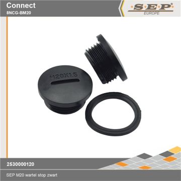 SEP Connect 8NCG-BM25 - wartel stop M25 - zwart RAL9005 - details
