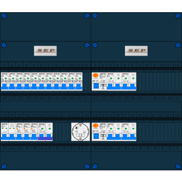 Schotman Elektro B.V. – SEP NOVA –3x ALS 2p, 2x ALS 4p, 11x INS, 4x INS 4p, kookgroep, 1x contactdoos