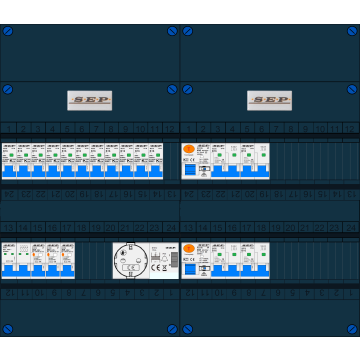 Schotman Elektro B.V. – SEP NOVA –3x ALS 2p, 2x ALS 4p, 11x INS, 4x INS 4p, beltrafo, 1x contactdoos