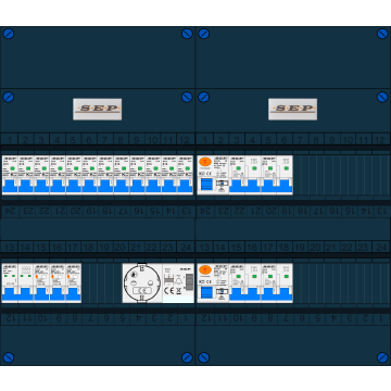 Schotman Elektro B.V. – SEP NOVA –3x ALS 2p, 2x ALS 4p, 12x INS, 4x INS 4p, beltrafo, 1x contactdoos