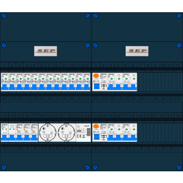 Schotman Elektro B.V. – SEP NOVA –3x ALS 2p, 2x ALS 4p, 12x INS, 4x INS 4p, beltrafo, 2x contactdoos