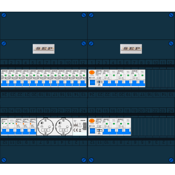 Schotman Elektro B.V. – SEP NOVA –3x ALS 2p, 2x ALS 4p, 12x INS, 5x INS 4p, beltrafo, 2x contactdoos