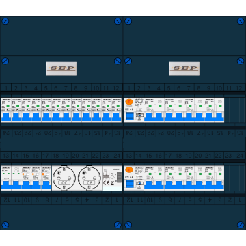 Schotman Elektro B.V. – SEP NOVA –3x ALS 2p, 2x ALS 4p, 12x INS, 8x INS 4p, beltrafo, 2x contactdoos
