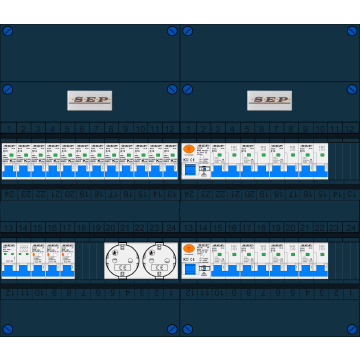 Schotman Elektro B.V. – SEP NOVA –3x ALS 2p, 2x ALS 4p, 12x INS, 8x INS 4p, 2x contactdoos